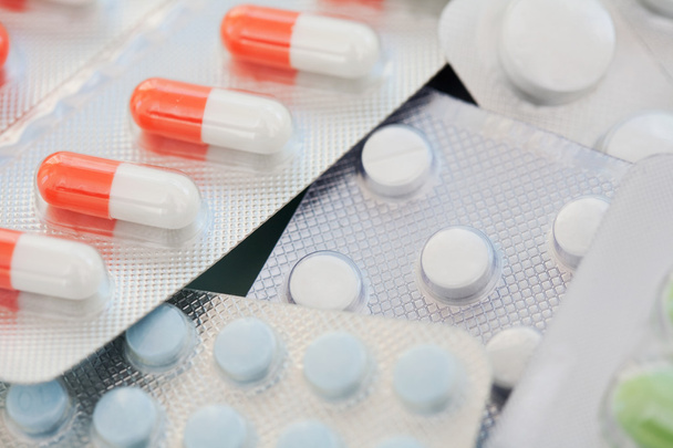 medical packs of pills and capsules - Zdjęcie, obraz
