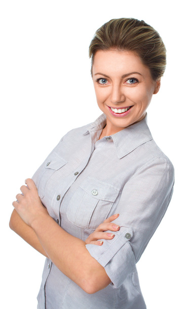 Business woman portrait, crossed arm - Foto, imagen