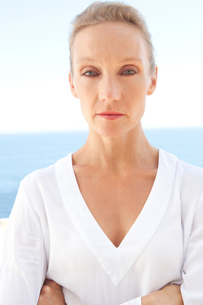 portrait of a senior mature healthy woman - Photo, Image