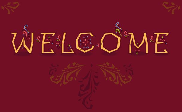 Inscription Welcome - Вектор,изображение