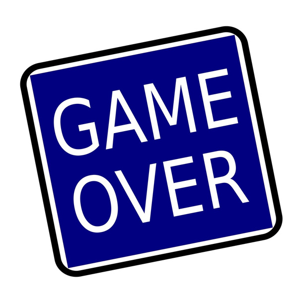 Текст белой марки GAME OVER на черном фоне
 - Фото, изображение