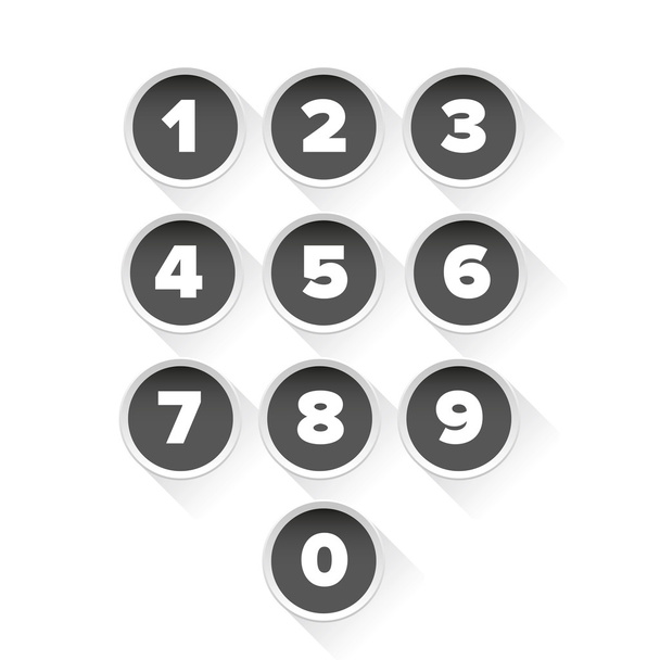 Набор чисел серого цвета
 - Вектор,изображение