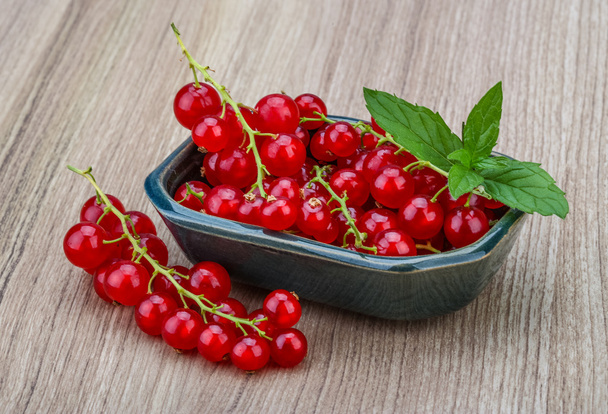 Red currants in bowl - Фото, изображение