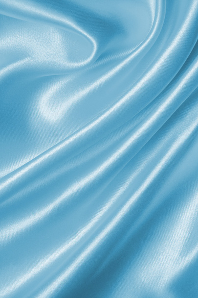 Smooth elegant blue silk or satin as background - Fotografie, Obrázek