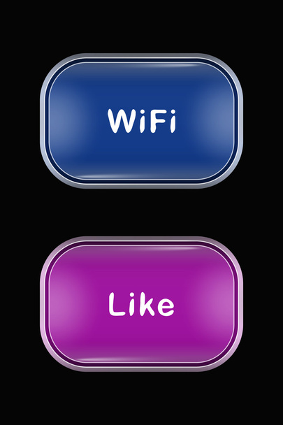Moderní skleněné knofliky Wifi jako - Vektor, obrázek