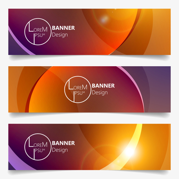 Vector Colorful Horizontal Banner - Vector, Image