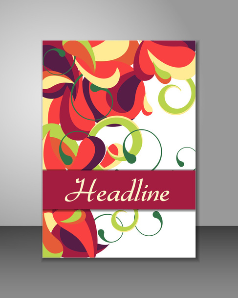 Multicolored cover design - Vector, Image