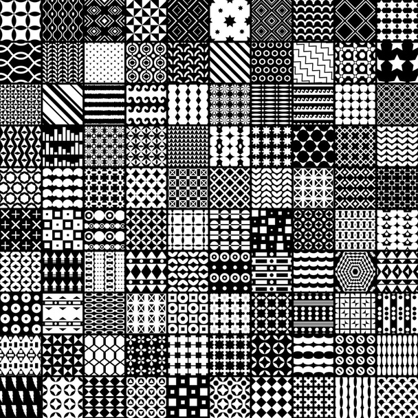 100 monochrome pattern. Vector pattern. Endless texture can be used for printing onto fabric, paper or scrap booking, wallpaper, pattern fills, web page background, surface texture. - Vektor, kép