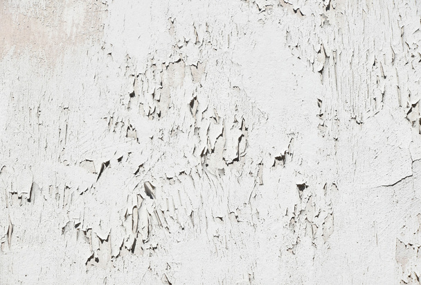 Vintage Flocken alter weißer Farbe über graue Betonwand - Foto, Bild