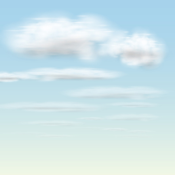 現実的な白い雲 - ベクター画像