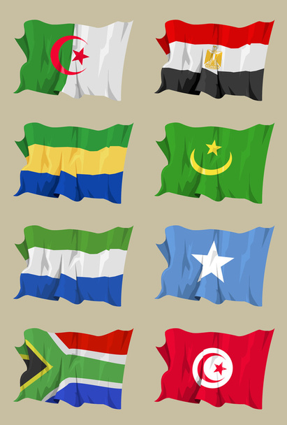 Οκτώ αφρικανικές σημαίες - Φωτογραφία, εικόνα