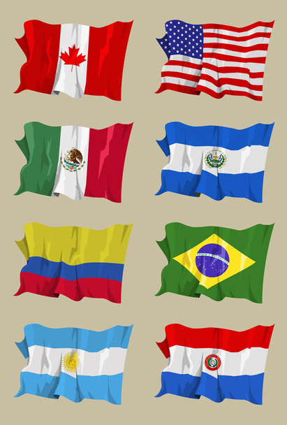 Восемь американских флагов
 - Фото, изображение