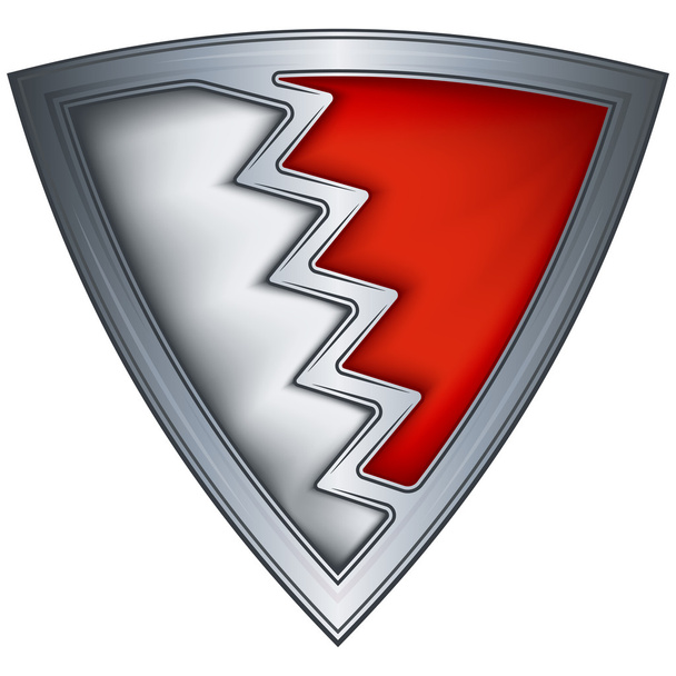 Steel shield with flag Bahrain - ベクター画像