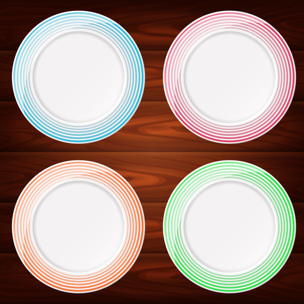 PLATES COLORFUL 4 - Vector, Image