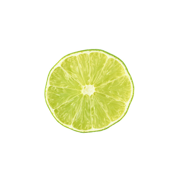 Dried green lime half - Foto, afbeelding
