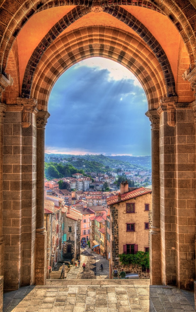 View of Le Puy-en-Velay from the Cathedral - France - Photo, Image