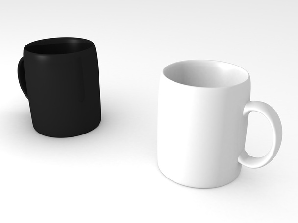Black and white cup - Фото, зображення