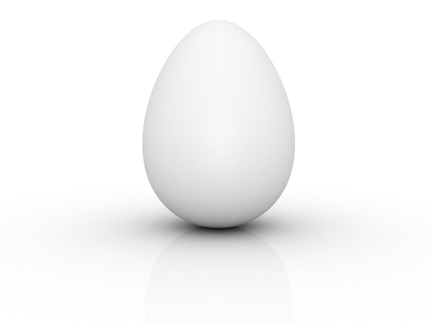 Uovo bianco su superficie bianca
 - Foto, immagini