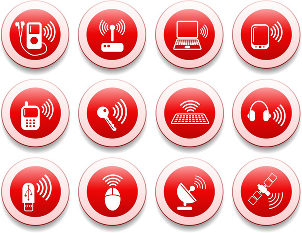 Wireless icons - Vecteur, image
