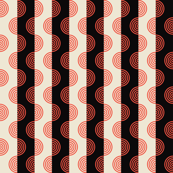 csíkos tapéta mintát a félkörívek középpontjai - Vektor, kép
