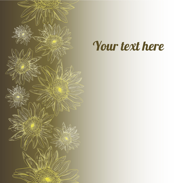 Vector hand drawing seamless floral background - Вектор, зображення