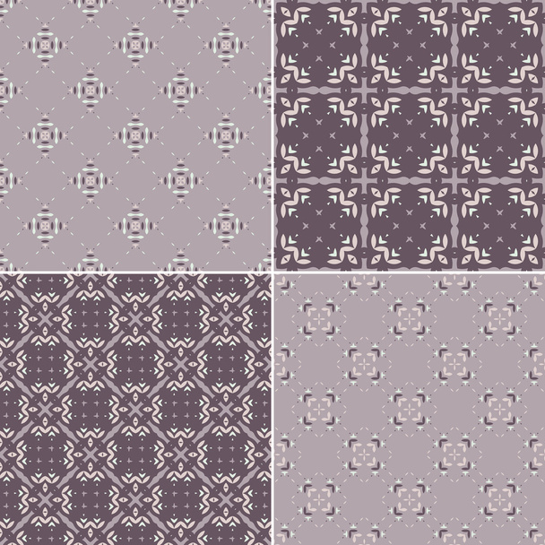 Quatro padrões geométricos sem costura
 - Vetor, Imagem