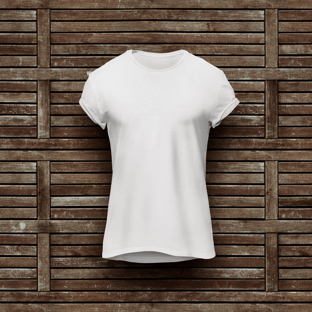 White t-shirt isolated - 写真・画像