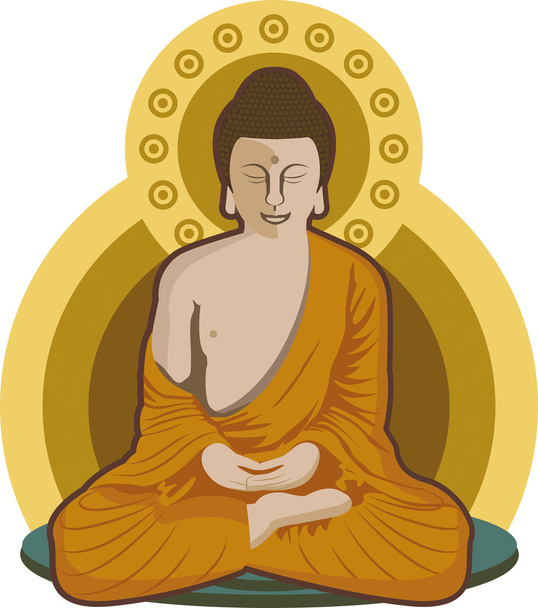 Buda meditando
 - Vetor, Imagem