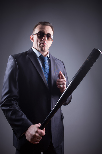 male gangster with baseball bat - Foto, imagen