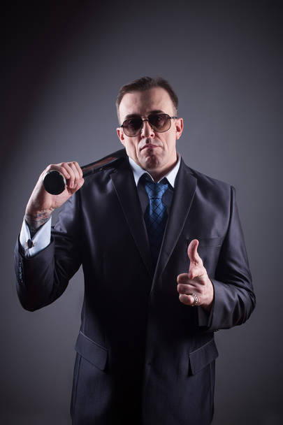 male gangster with baseball bat - Valokuva, kuva