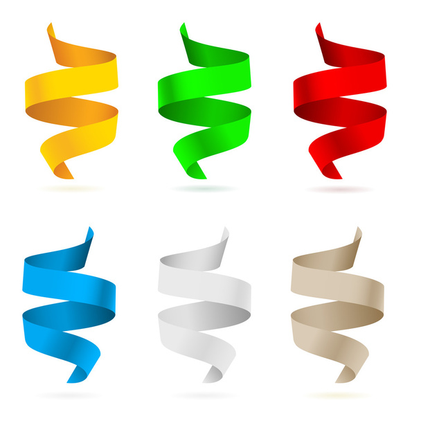 Beautiful colored ribbons - Vector, afbeelding