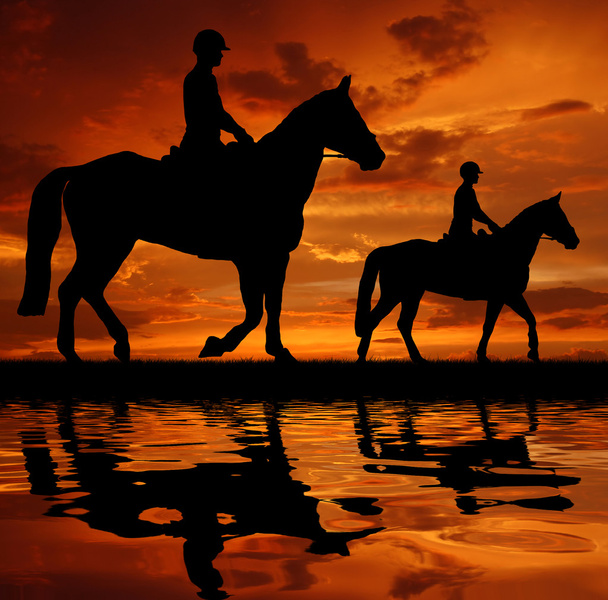 αναβάτης πάνω σε άλογο - Φωτογραφία, εικόνα