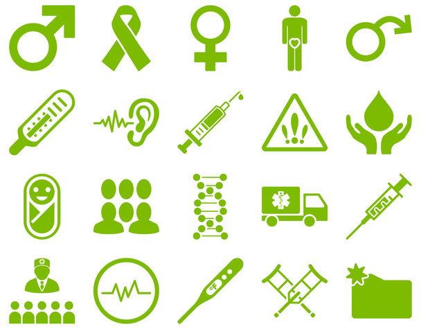 Medical bicolor icons - Vector, Image