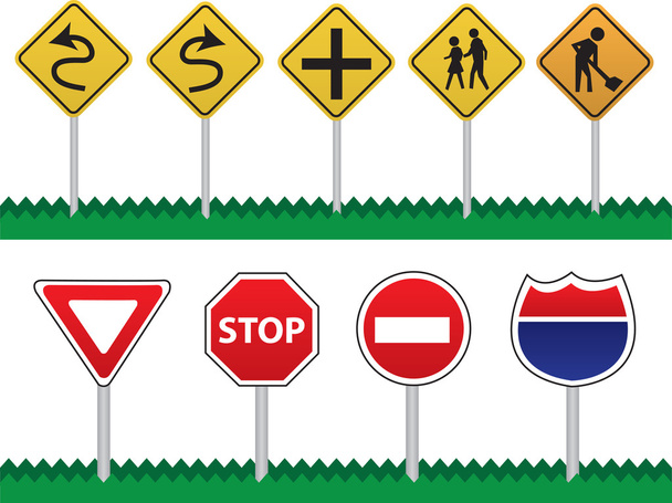Дорожные знаки
 - Вектор,изображение
