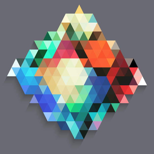 Triangle pattern in diamond shape abstract color - Vettoriali, immagini