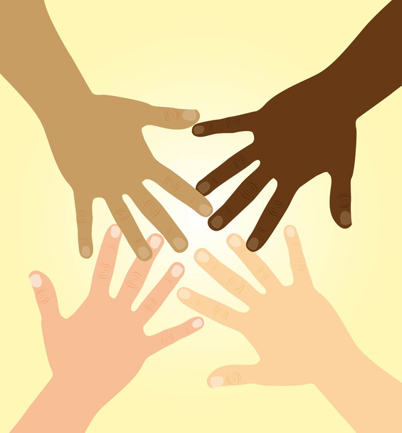 różnorodność ręce - Wektor, obraz