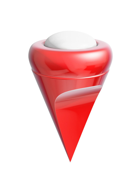 Red map pointer 3d model - Foto, imagen