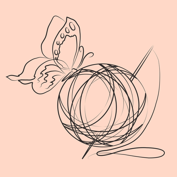 毛糸の玉 - ベクター画像