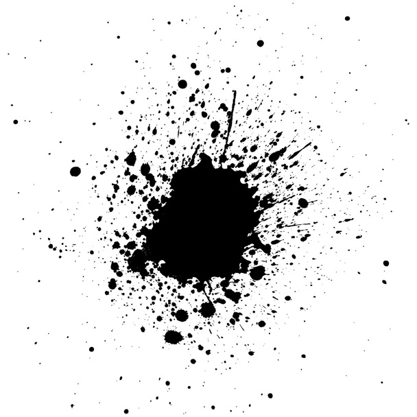 vector splatter zwarte kleur achtergrond - Vector, afbeelding