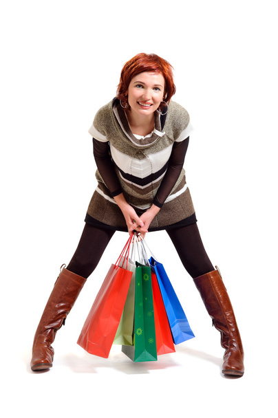 Attractive Woman Holding shopping bags - Foto, afbeelding