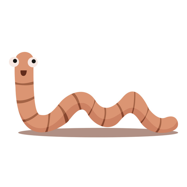 Illustrator of earthworm one - Vector, Image