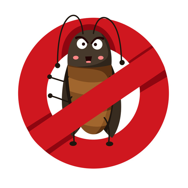 Illustrator van anti kakkerlak - Vector, afbeelding
