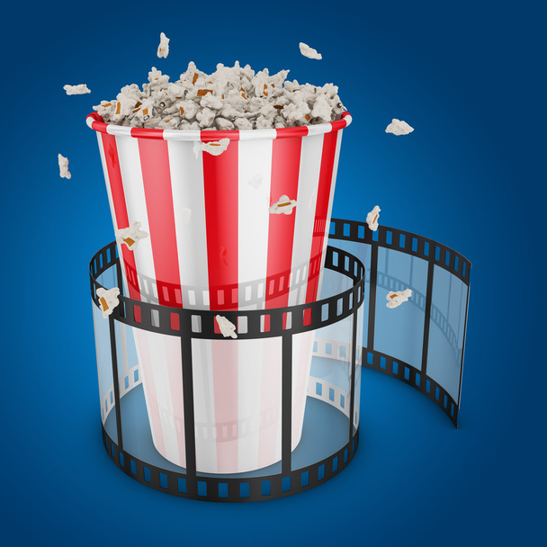 popcorn and film - Fotoğraf, Görsel