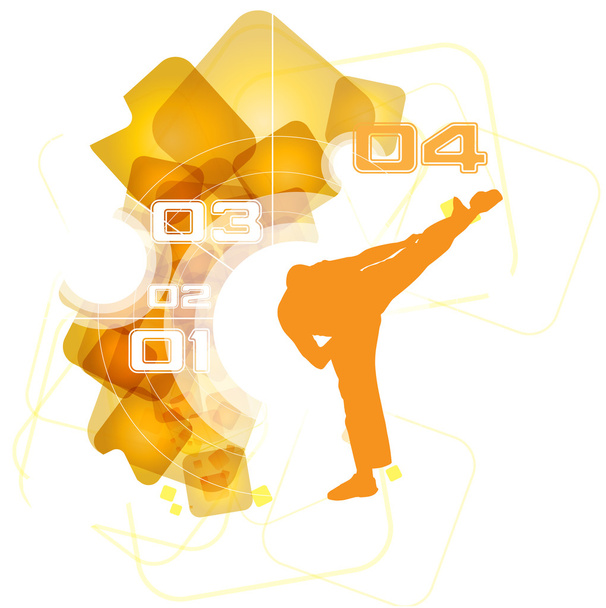 Illustration zum Karate-Training - Vektor, Bild
