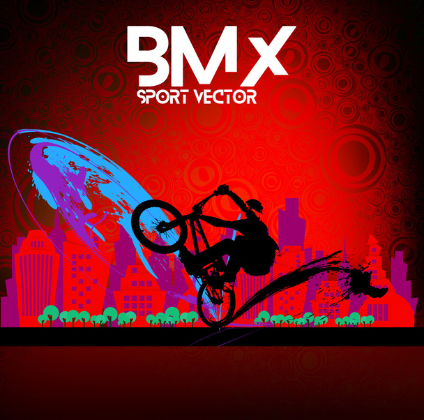 BMX rider illustratie - Vector, afbeelding