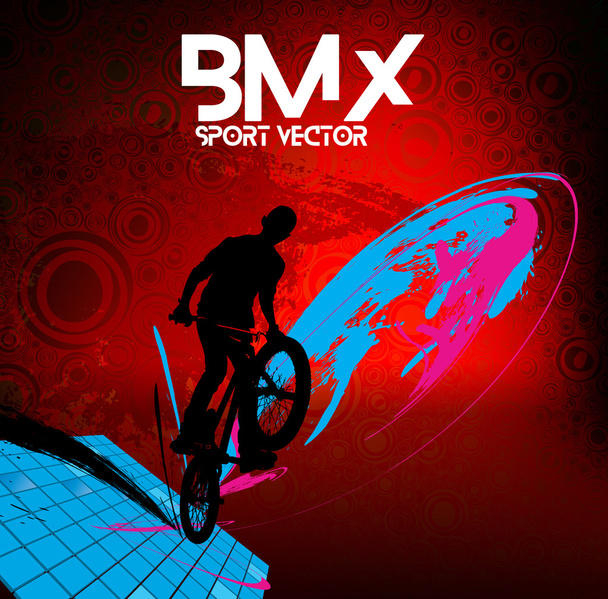 Illustration du pilote BMX
 - Vecteur, image