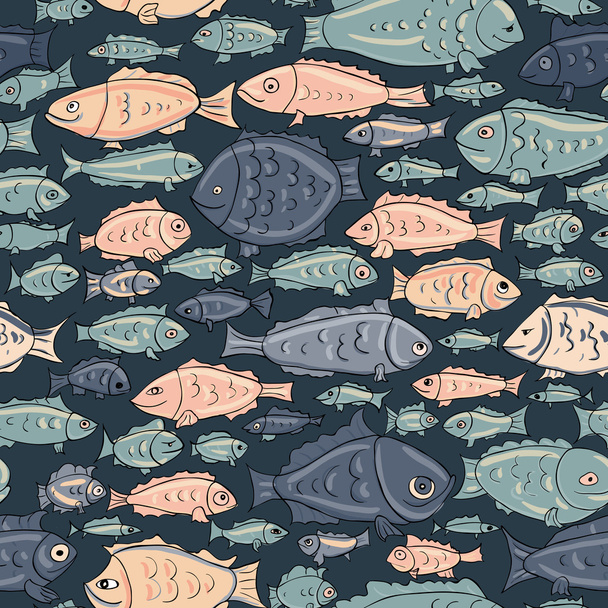 Fish seamless pattern - Vector, Image