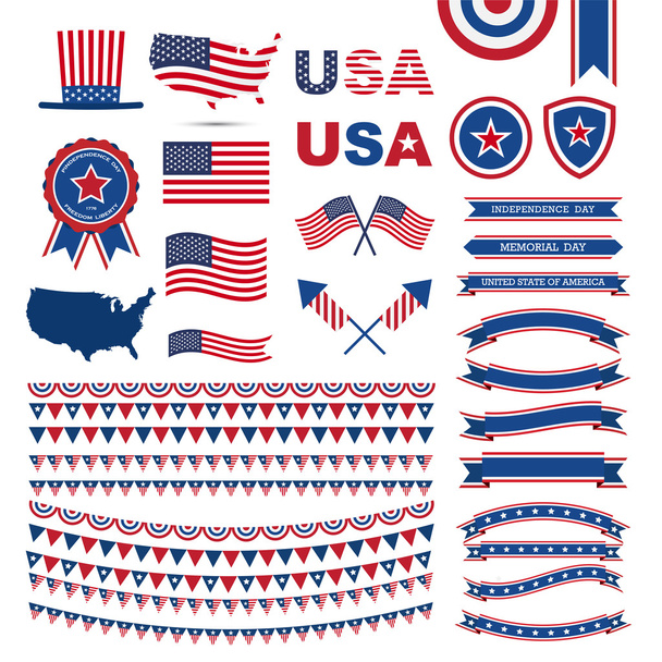 Элемент шаблона флага США
  - Вектор,изображение