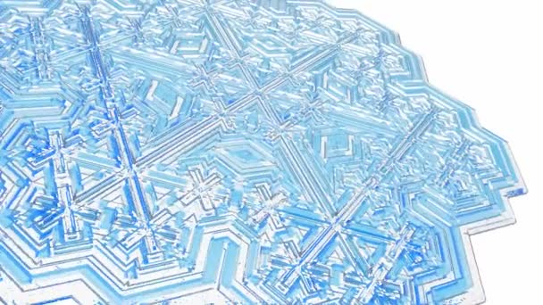 3D snowflake in 4k resolution - Footage, Video