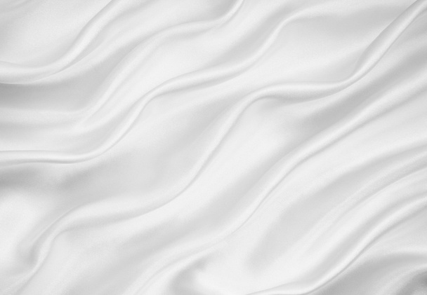 Smooth elegant white silk or satin texture as wedding background - Foto, imagen